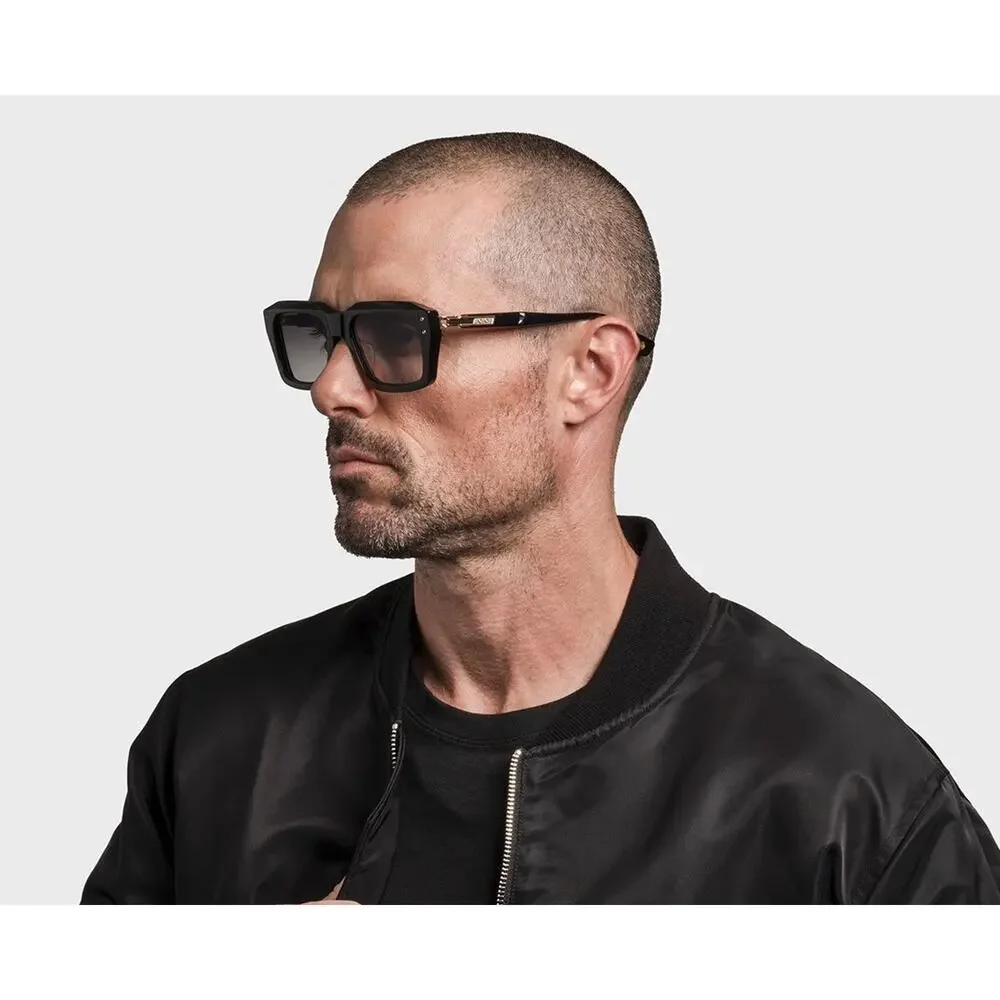 DITA GRANDMASTER NINE DTS 464-A-01 Black Gold Grey Gradient Lens Sunglasses - Picture 3 of 5